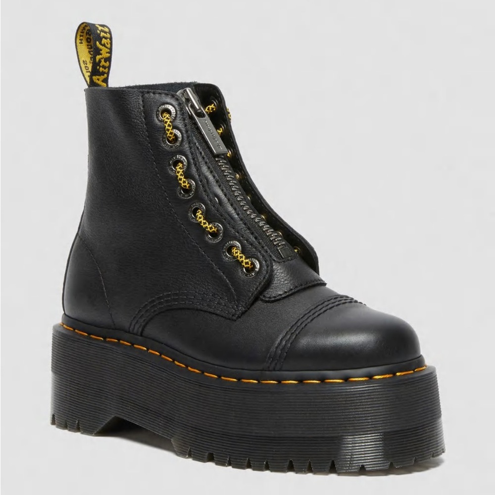 DR MARTEN SINCLAIR MAX PISA LEATHER PLATFORM BOOTS